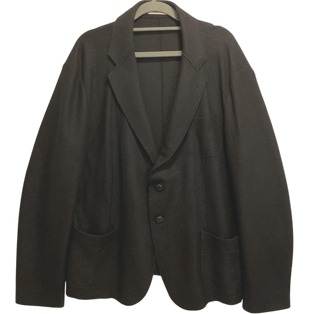 Giorgio Armani Collezioni Men's Sport Jacket Blended Cashmere  UnstructuredBlack
